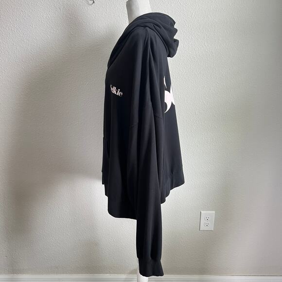 Selkie Black Caviar Logo Pillow Zip Up Hoodie Women's 6X Plus Size Sweatshirt - Picture 4 of 7